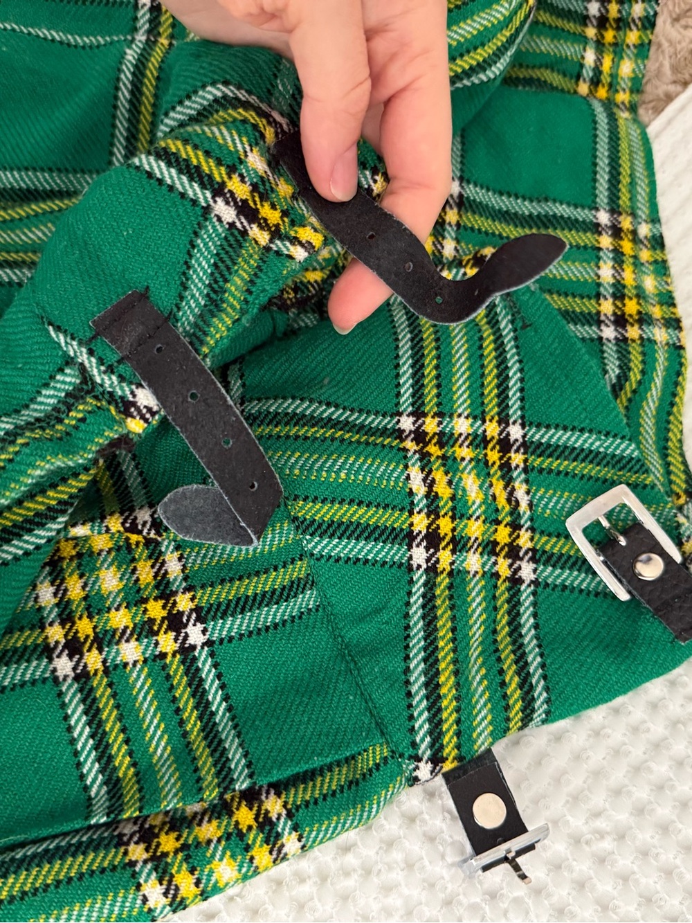 Green Plaid Mini Skirt - St. Patrick’s Day - Picture 2 of 3
